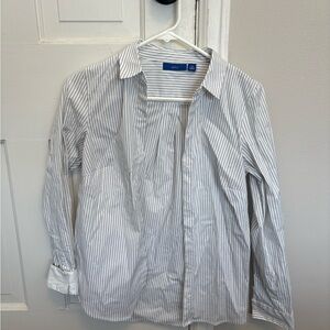 Apt. 9 Navy and White Striped Shirt